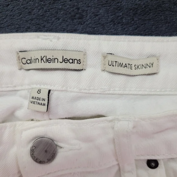 Calvin Klein Jeans Womens White Ultimate Skinny Jeans size 8 - Picture 5 of 7